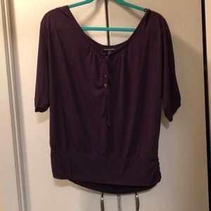 Purple tie-front American Eagle Shirt